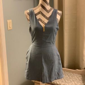 Blue Denim Look Romper